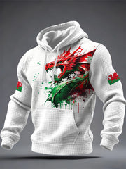 Men's Welsh Dragon Printed Hoodie