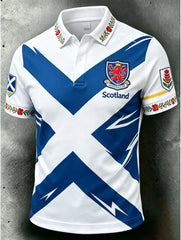 Men's England Football Art Print Polo Shirt