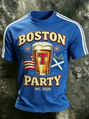 Men's UK Football Lover Scotland Printed Waffle Short Sleeve