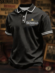 Men's UK Music Lover Skinhead Art Printed Casual Tops