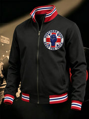 Men's Retro Northern Soul Keep The Faith Print Casual Zipper Sweatshirt