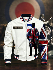 Men's UK Mods Music Lover Printed Monkey Jacket