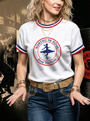 Women's Retro Northern Soul Keep The Faith Print Casual Tee