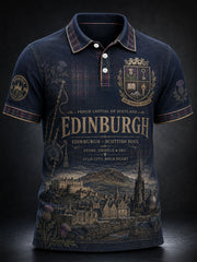 Men's Edinburgh City Proud Art Printed Casual Tops