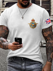 Men's Royal Air Force print imitation cotton short-sleeved T-shirt
