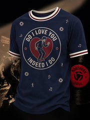 Men's Retro Northern Soul Do I Love You Indeed I Do Print Casual Tee