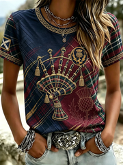 Women's UK Football Lover Scotland Printed short-sleeved T-shirt
