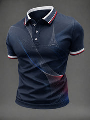 Men's France Le 14 Juillet  Business Printed Shirt
