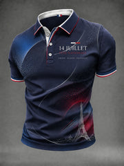 Men's France Le 14 Juillet  Business Printed Shirt