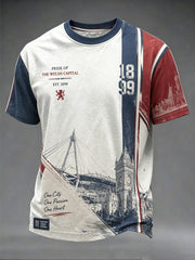 Men's Cardiff City Football Lover Printed T-shirt