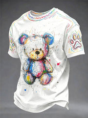 Graffiti Bear Fun Casual Unisex T-shirt