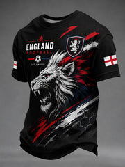 Retro England Football Fan Art Print Casual Jersey
