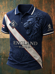 Retro England Football Fan Art Print Casual Jersey