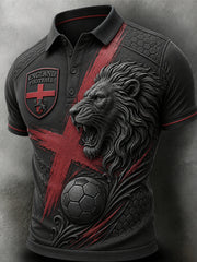 Retro England Football Fan Art Print Casual Jersey