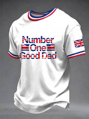 Men's British Father's Day Printed T-shirt