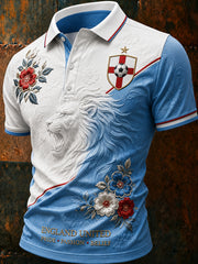 Retro England Football Fan Art Print Casual Jersey