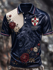 Retro England Football Fan Art Print Casual Jersey