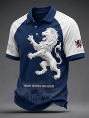 Men's Vintage England Football Lover 2026 Printed Polo Shirt
