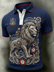 Men's Vintage England Football Lover 2026 Printed Polo Shirt
