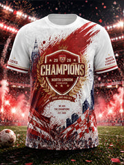 Men's Gift For Football Fans Print Casual Tee