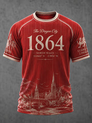 Men's Wrexham Football Lover Printed Casual short sleeves t-shirt