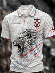 Retro England Football Fan Art Print Casual Jersey