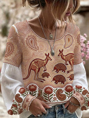 Women's AU Aboriginal Art NAIDOC Week Printed Top