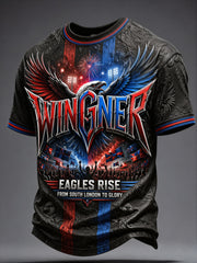 Men's Eagles Football Lover Winner Printed T-shirt