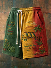 Men's 'Every Little Thing Is Gonna Be Alright' Printed Casual Shorts