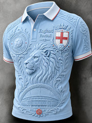 Retro England Football Fan Art Print Casual Jersey