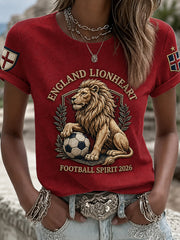 Retro England Football Fan Art Print Casual Jersey