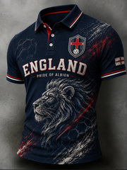 Retro England Football Fan Art Print Casual Jersey
