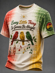 Retro Reggae Abstract Checkered Art Casual T-Shirt