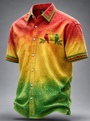 Men's Every Little Thing Is Gonna Be Alright Printed Casual Shirt