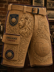 Retro England Football Fan Art Print Casual Trousers