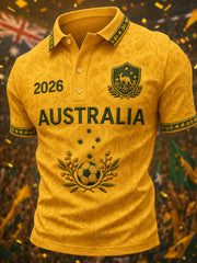 Men's Australia Soccer Fan Gift Short Sleeve Top