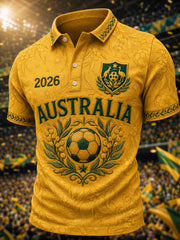 Men's Australia Soccer Fan Gift Short Sleeve Top