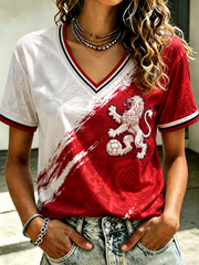 Women's UK Football Lover England Printed short-sleeved T-shirt