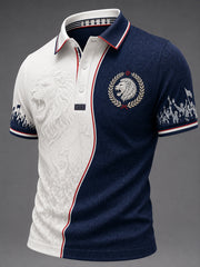 Retro England Football Fan Art Print Casual Polo Shirt