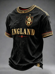 Men's UK Football Lover England Printed short sleeves t-shirt