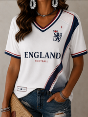 Women's UK Football Lover England Printed short-sleeved T-shirt