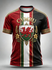 Men's Welsh Cultural Element Art Print T-Shirt
