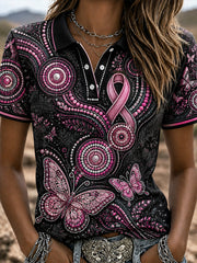 Women's Breast Cancer Awareness Australia Polo T-Shirt