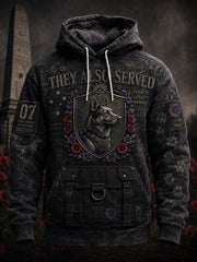Men's Australian Veterans Oversized Drop-Shoulder Hoodie With Pockets