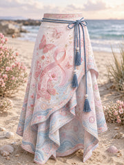 Men's Breast Cancer Awareness AustraliaArt Printed Irregular Skirt