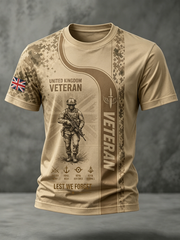 Men's British Veteran Print short sleeves t-shirt