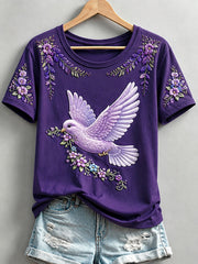 Women's Alzheimer's Theme Printed T-shirt