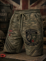 Men's Veteran Memorial Graphic Print Athletic Shorts