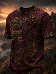 Men's Welsh Dragon Printed T-shirt