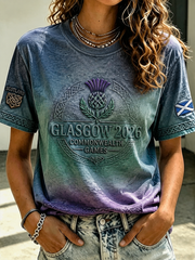 Women's Glasgow Commonwealth Games 2026 Printed short-sleeved T-shirt